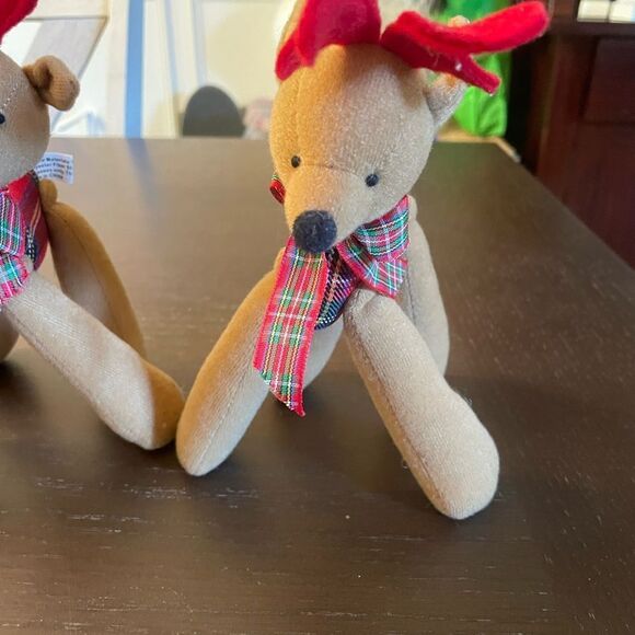 4 Vintage Reindeer Plush Christmas Reindeers - Picture 13 of 14